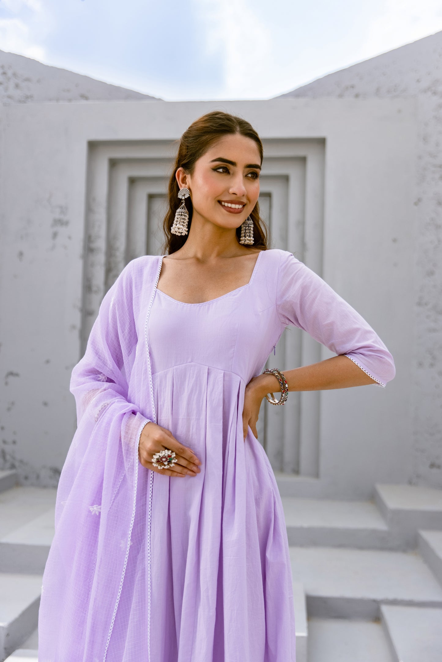 Lilac - Poplin Sleeved