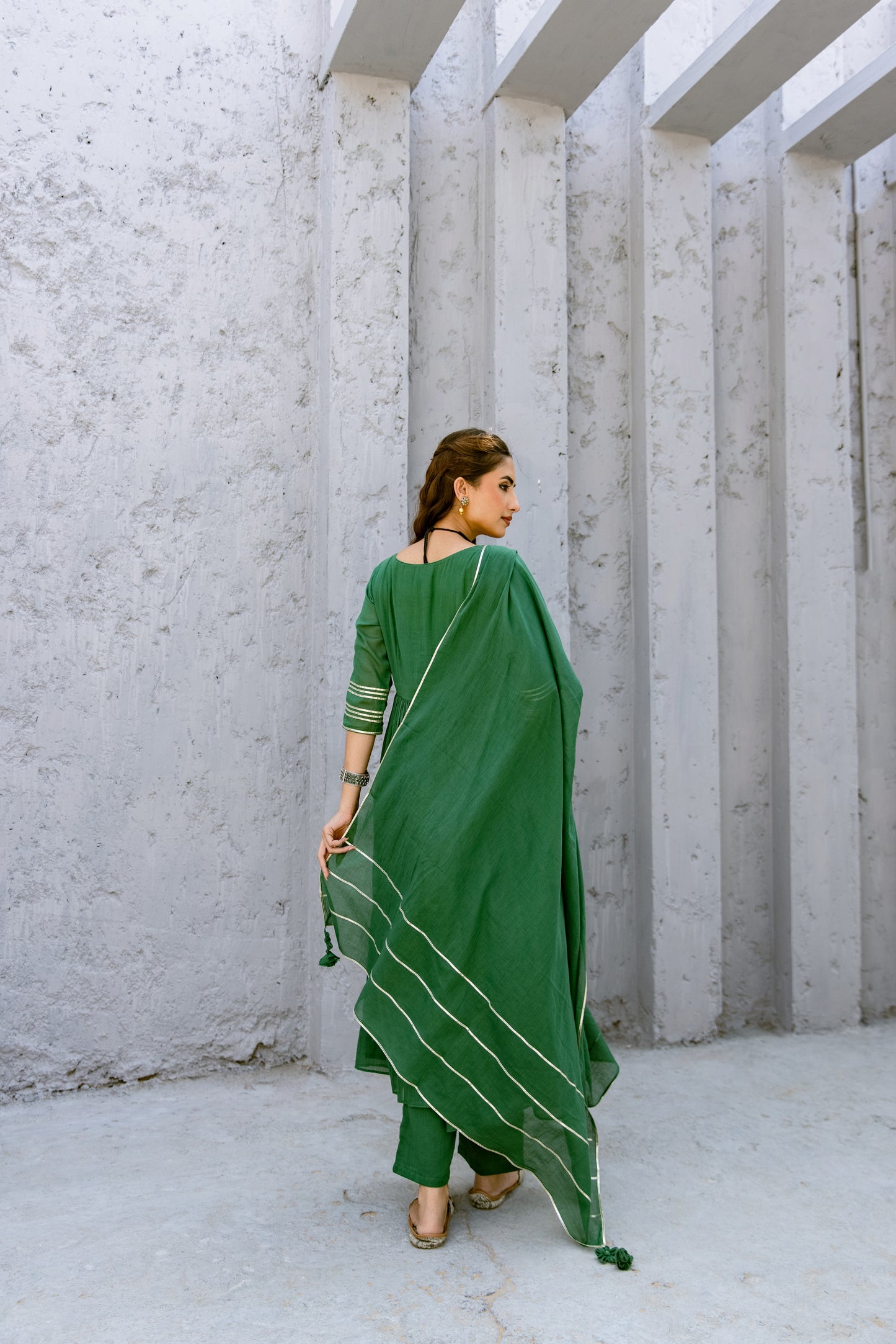 Green - Jacket Style Anarkali