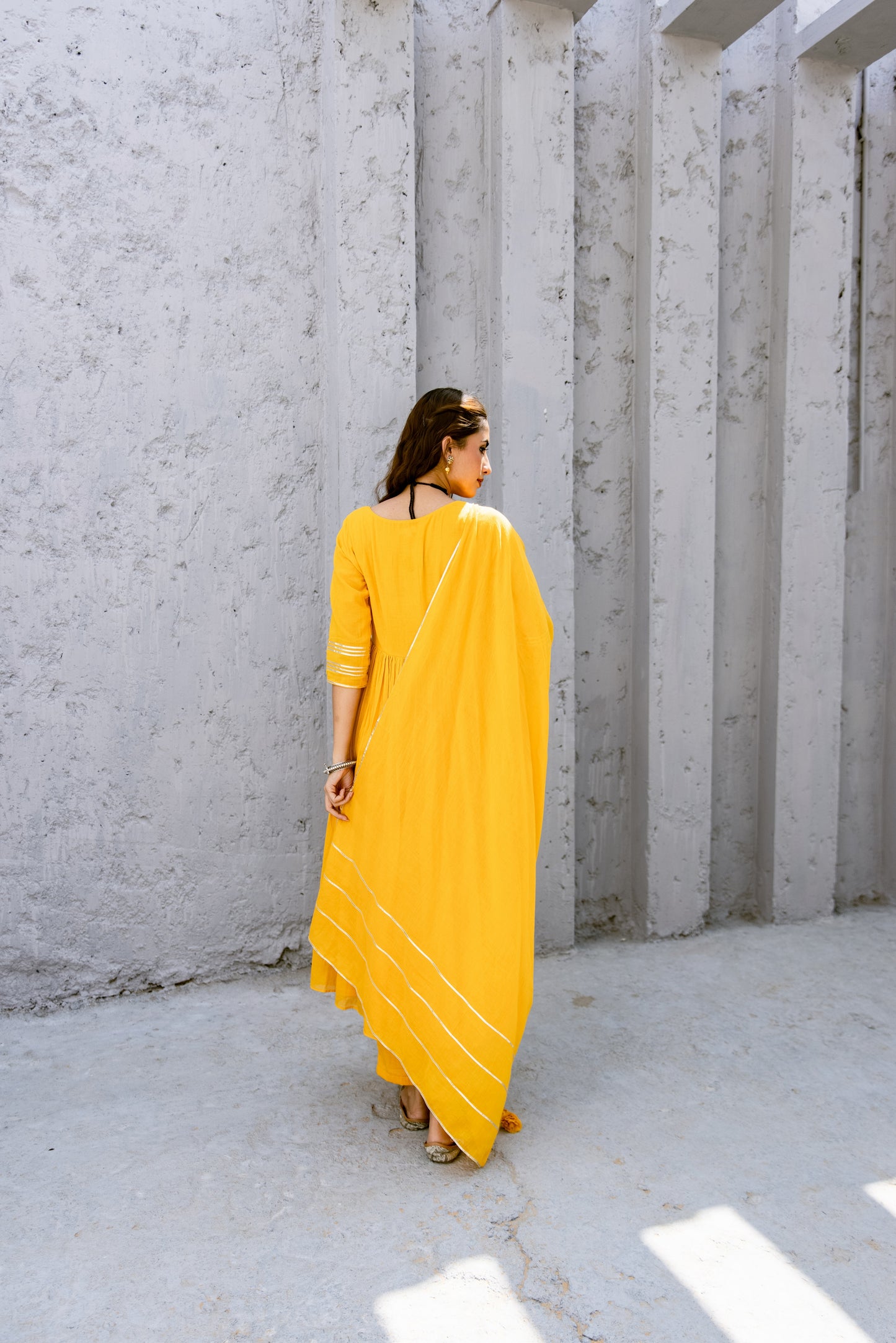 Yellow - Jacket Style Anarkali