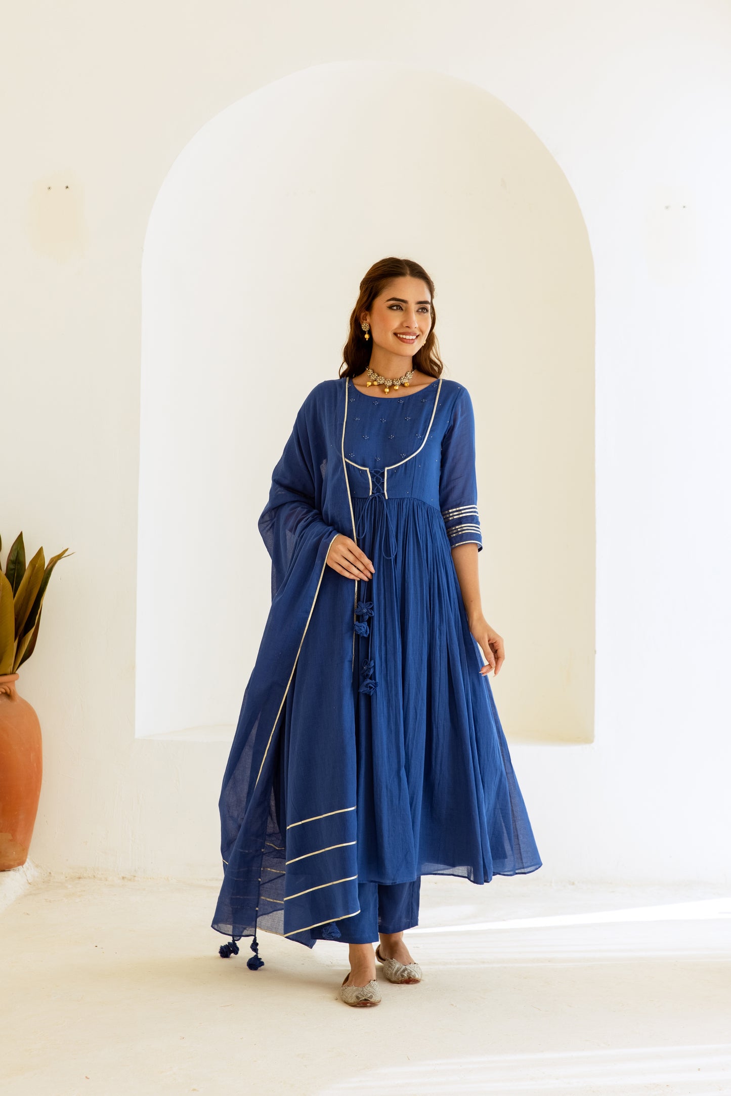 Royal Blue - Jacket Style Anarkali