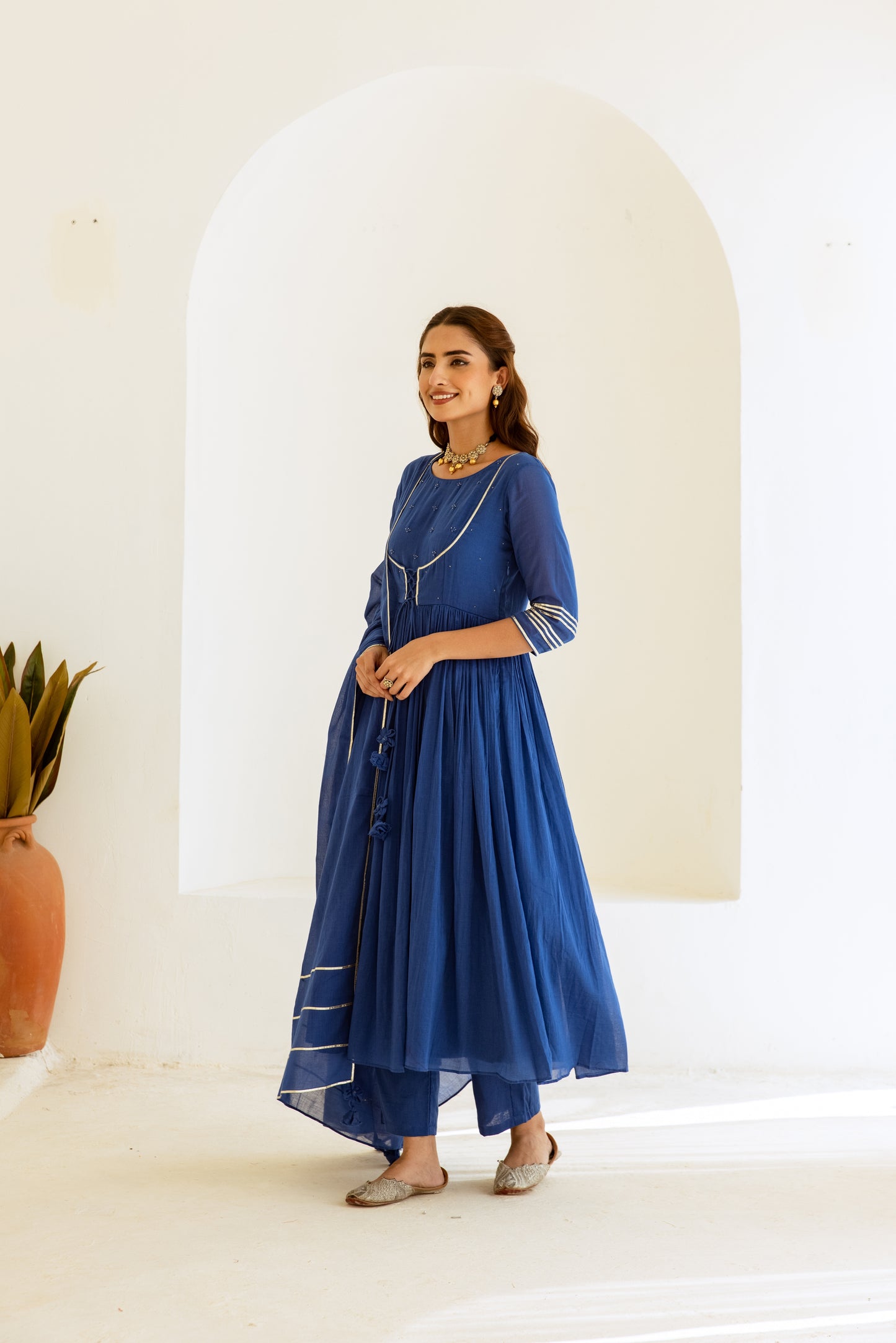 Royal Blue - Jacket Style Anarkali