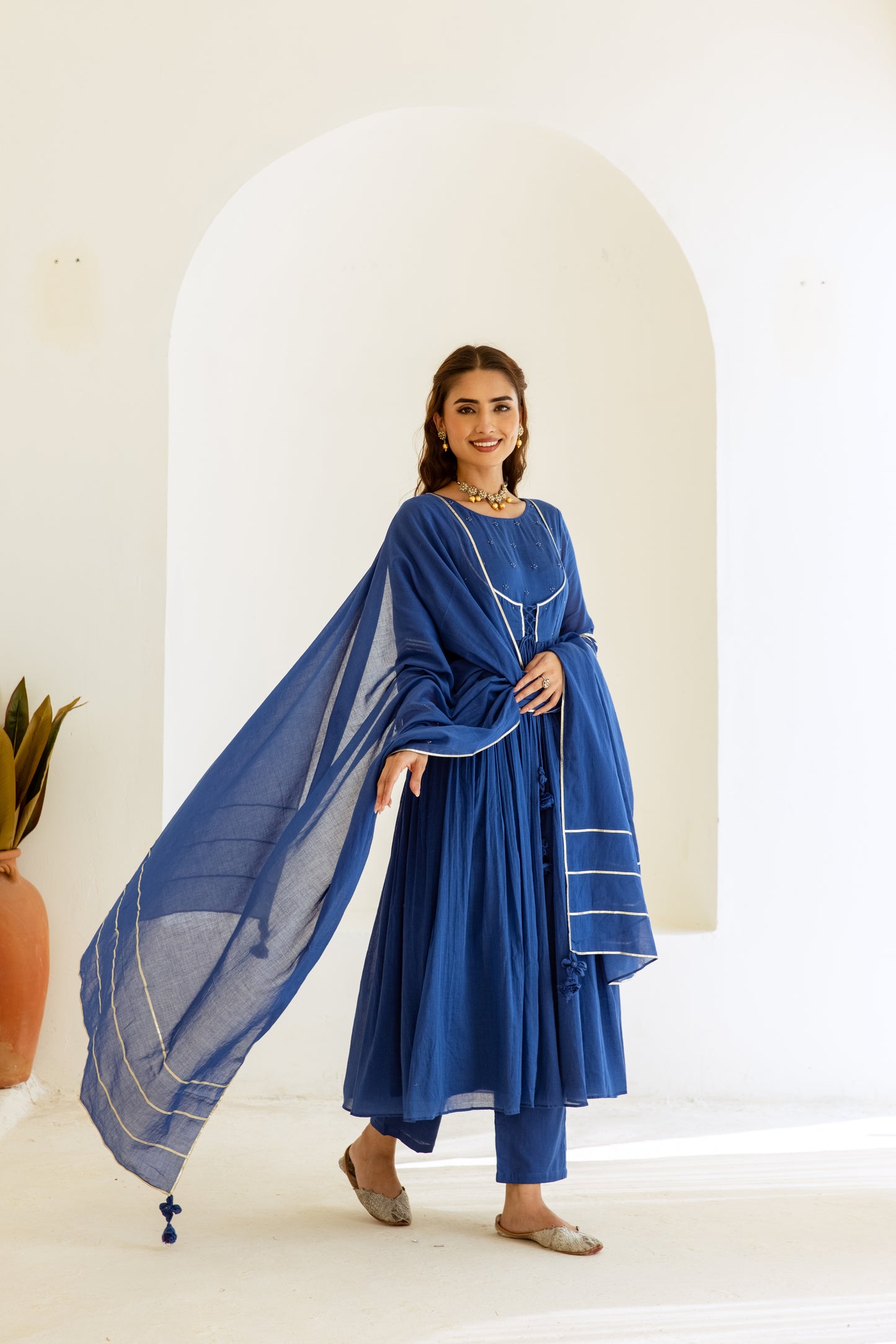 Royal Blue - Jacket Style Anarkali