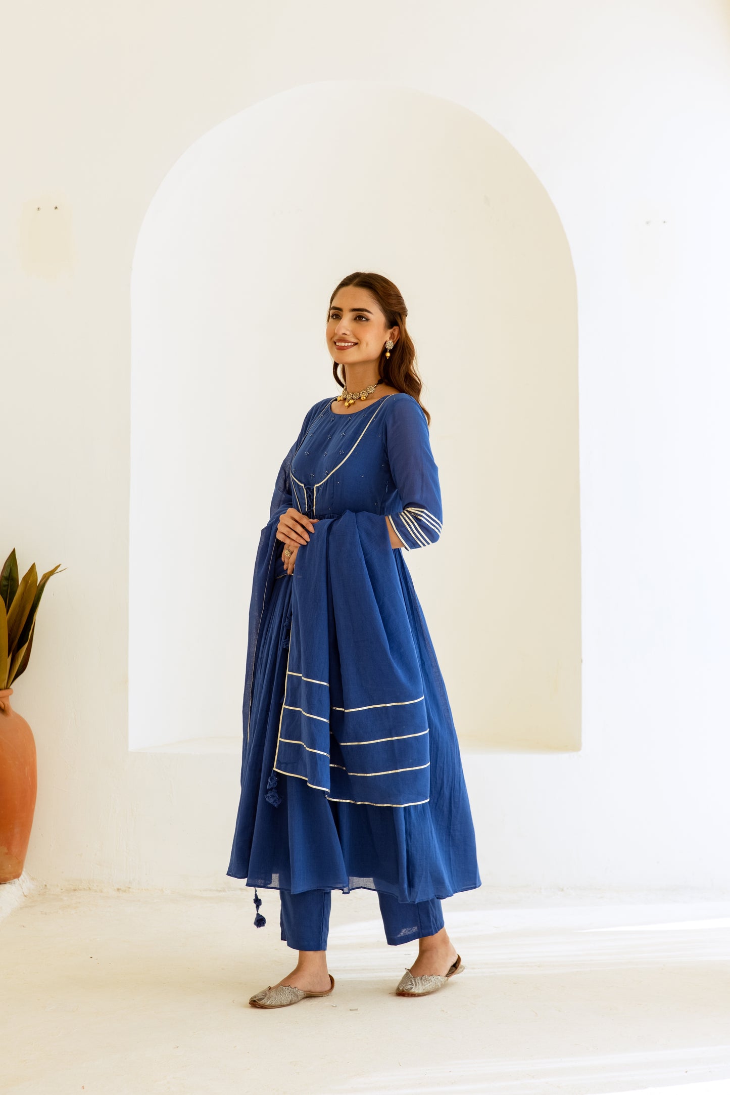 Royal Blue - Jacket Style Anarkali