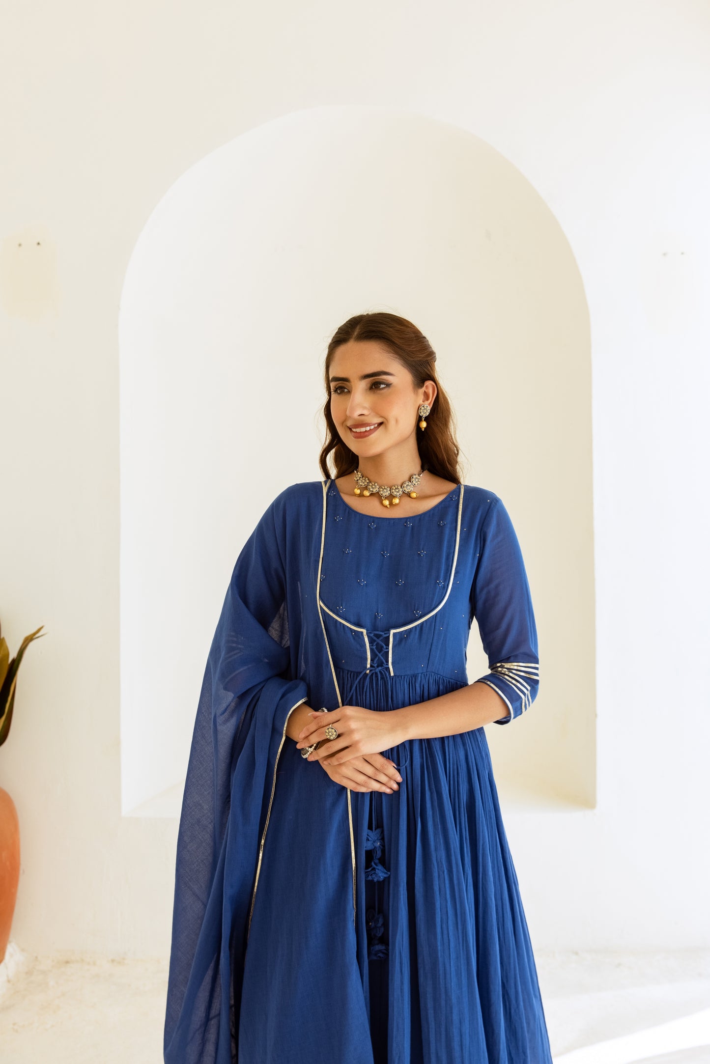 Royal Blue - Jacket Style Anarkali