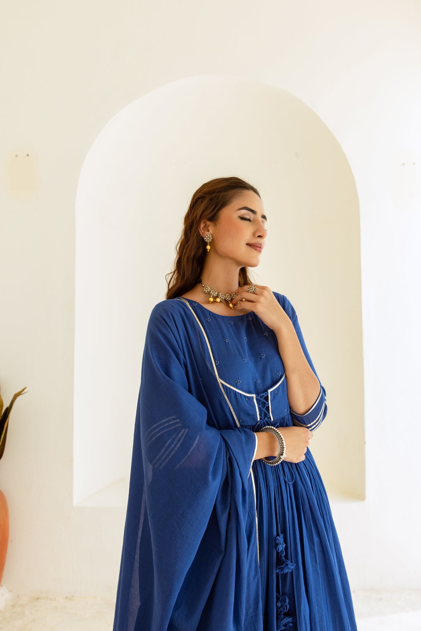 Royal Blue - Jacket Style Anarkali