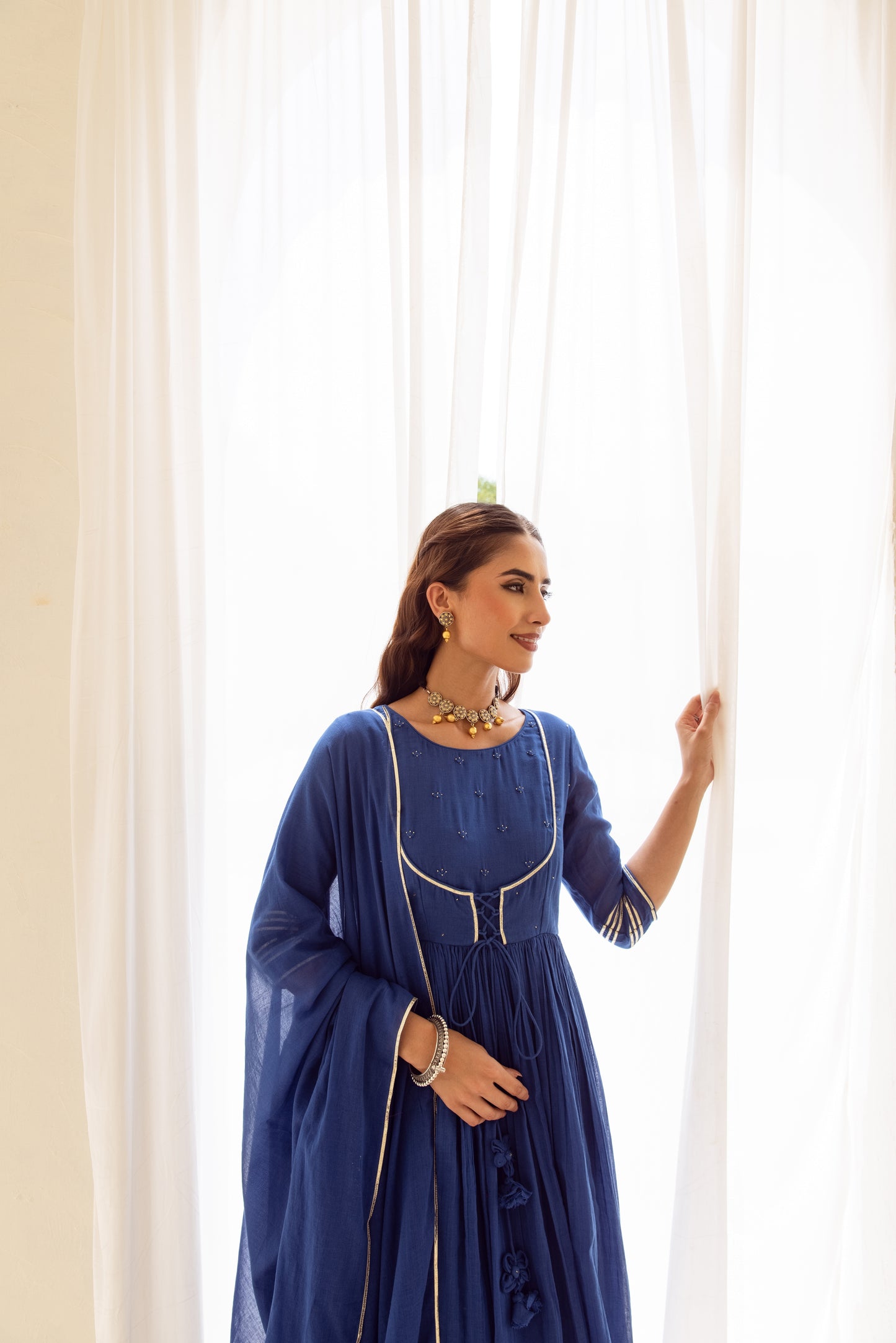 Royal Blue - Jacket Style Anarkali