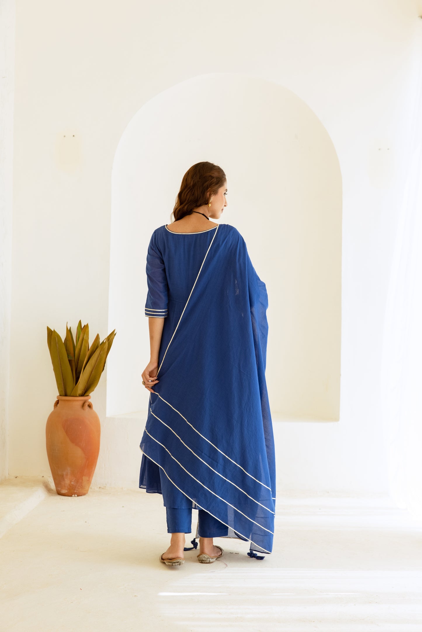 Royal Blue - Glass Neck Anarkali