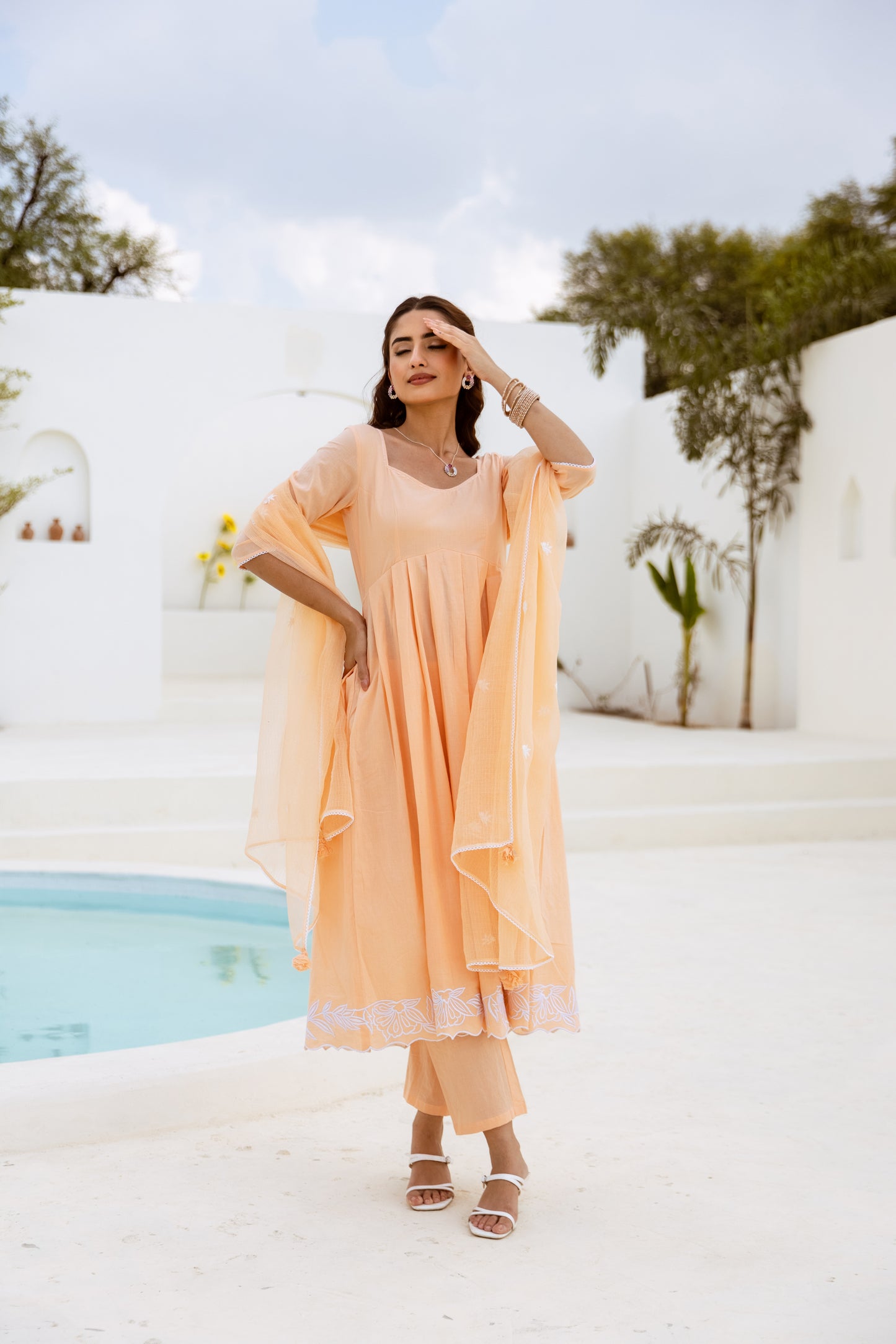 Peach Fuzz - Poplin Sleeved