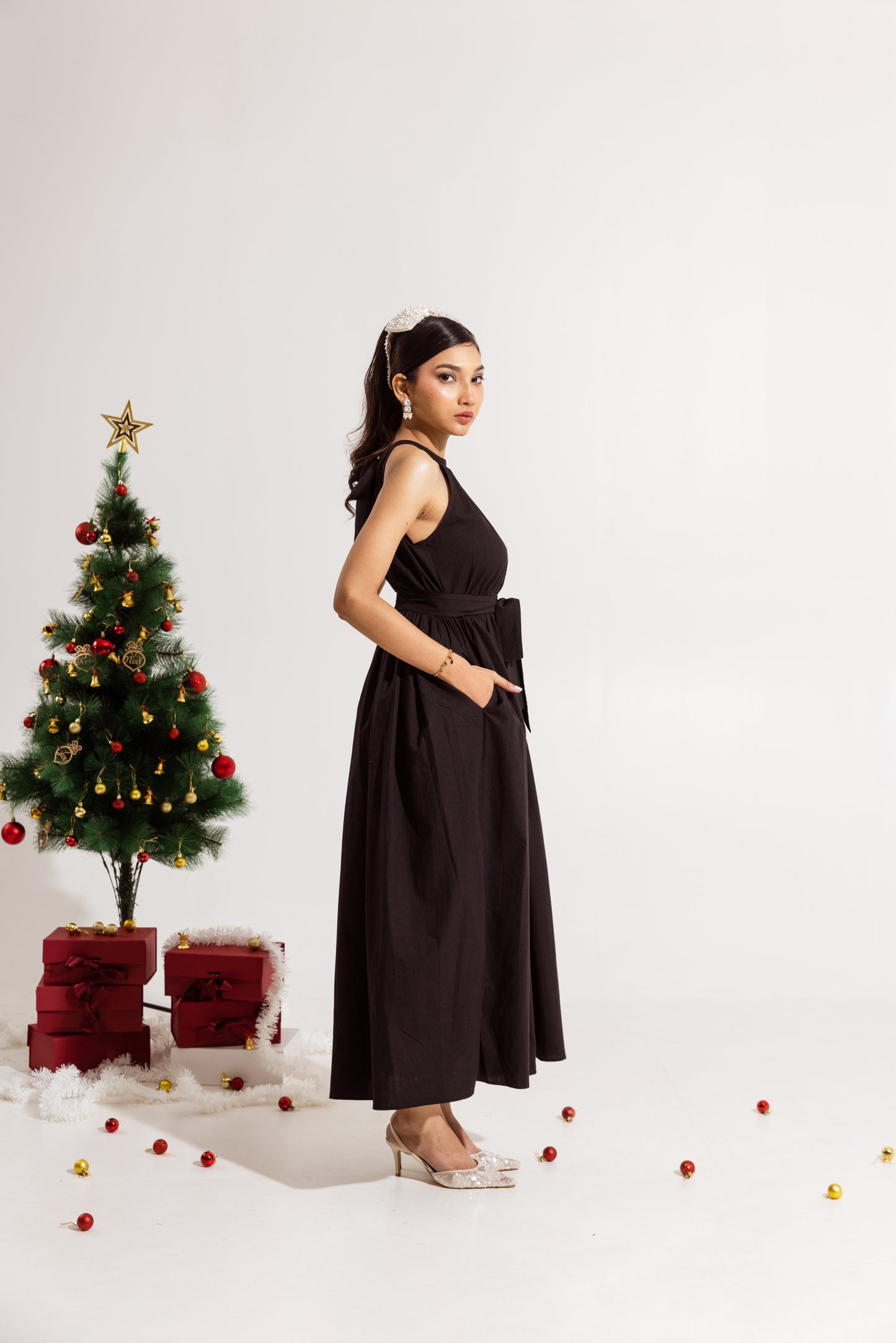 Black Halter Maxi Dress