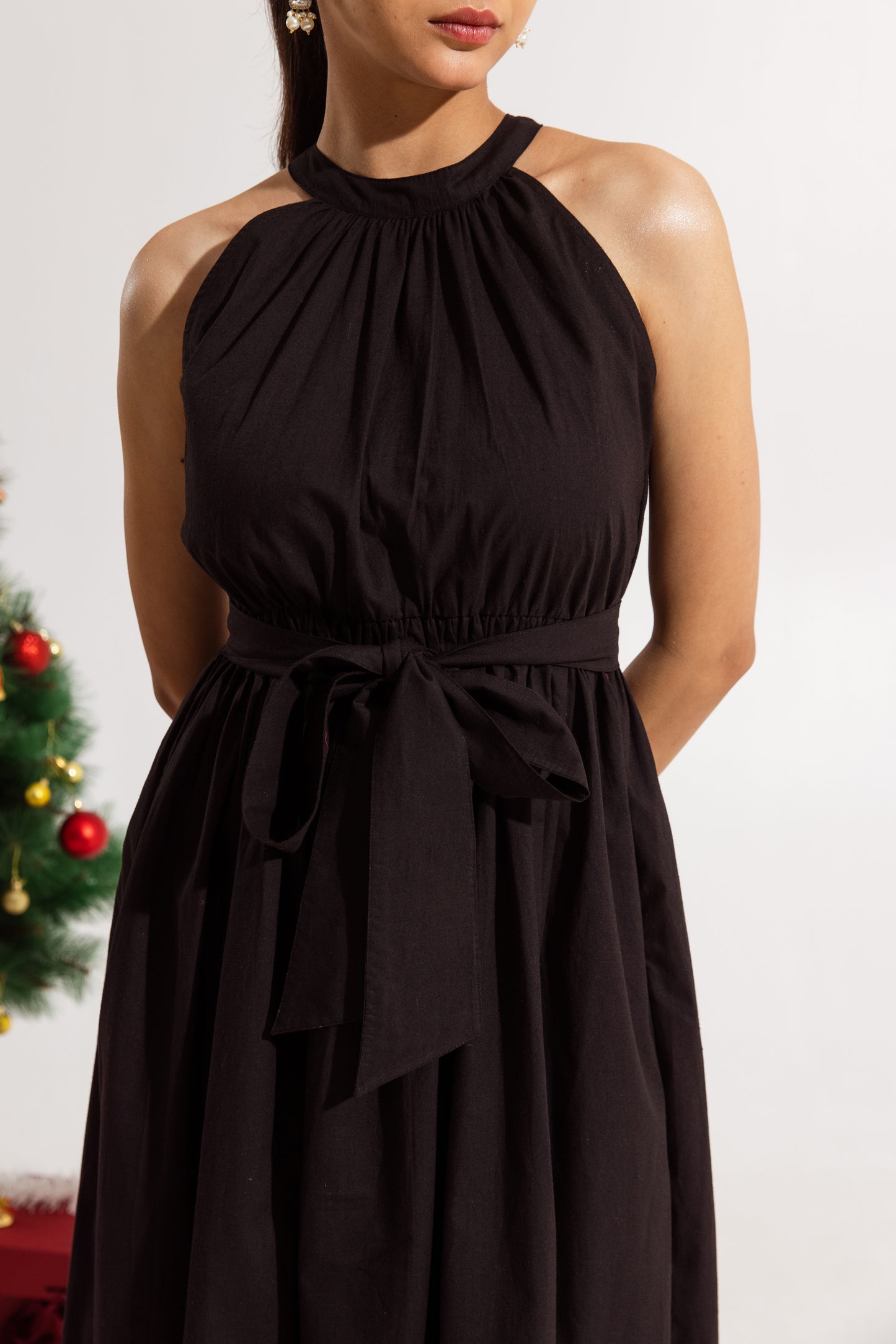 Black Halter Maxi Dress