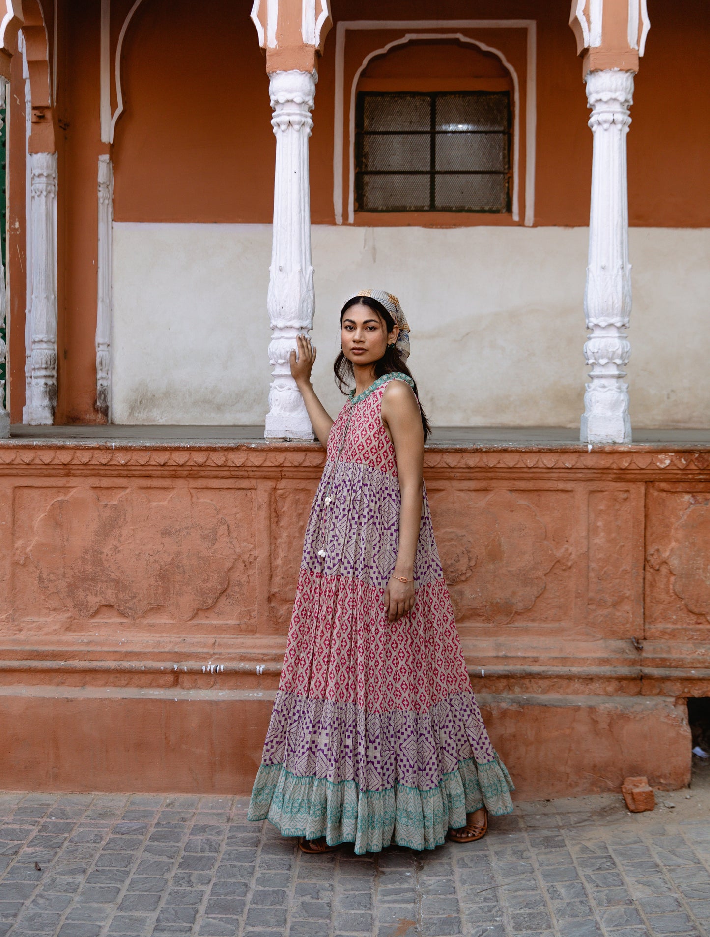 Multi-Colour Sleeveless Dress