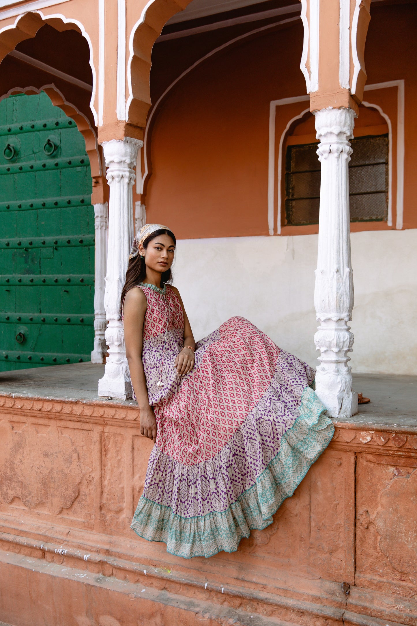 Multi-Colour Sleeveless Dress