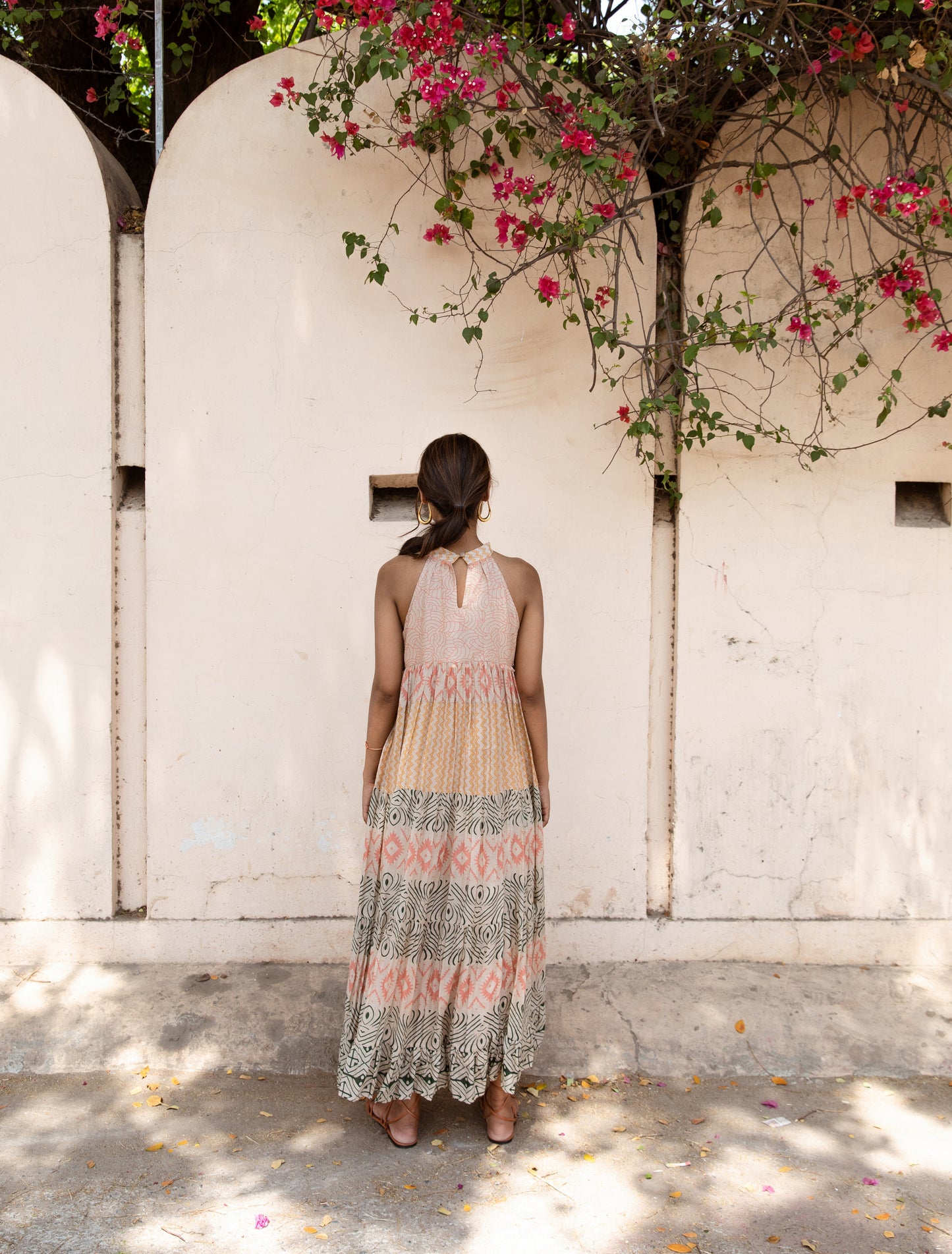 Brown Halter Maxi Dress