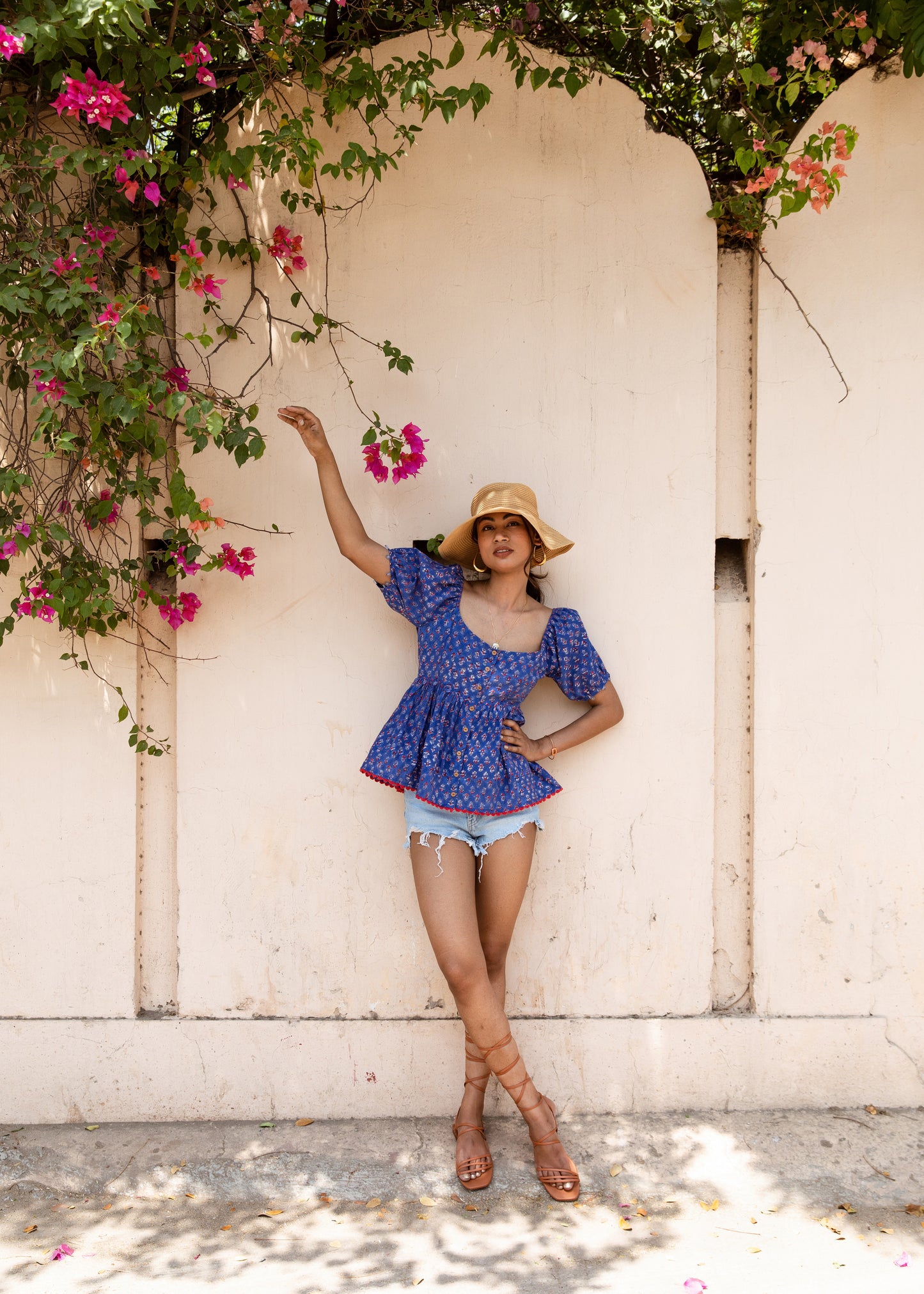 Blue Printed Top