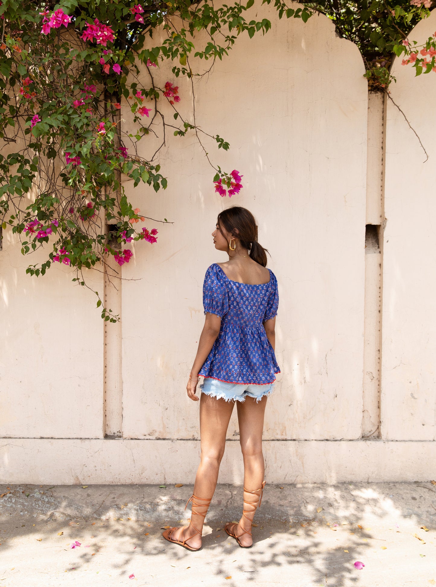 Blue Printed Top